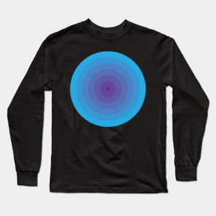 Bullseye in Blue Long Sleeve T-Shirt